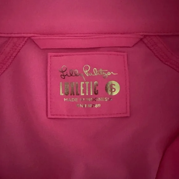 Lilly Pulitzer Luxletic Pink Jacket size small - Picture 2 of 3